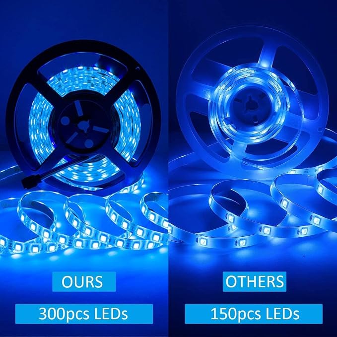 SUPERNIGHT LED Strip Lights Waterproof, RGB Color Changing 16.4ft 300LEDs - Image 5
