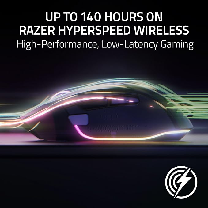 Razer Basilisk V3 Pro 35K Wireless Gaming Mouse, Phantom Green | HyperScroll Tilt Wheel, 35K DPI Optical Sensor Gen 2, 13 Customizable Controls, RGB, Optical Switches Gen 3, 140 Hr Battery - Image 4