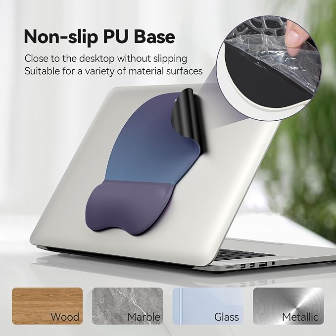 TECKNET Gel Ergonomic Mouse Pad & Keyboard Wrist Rest & Coaster - Image 6