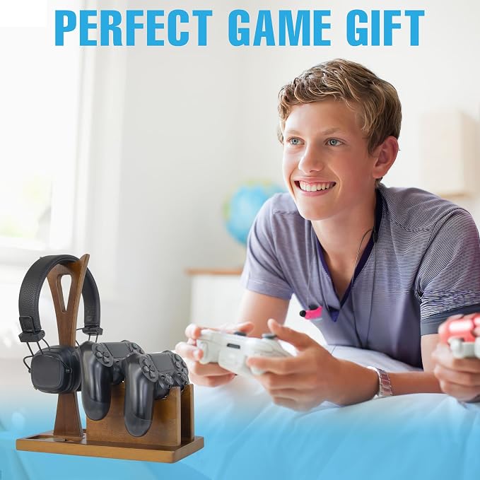 Game Controller Holder Gifts for Gamers to Organize Gaming Accessories & Headphone Holder, Unique Gamer Gifts Headset Stand Controllers Holders, Stylish Controller Stand Gaming Equipment - Image 7