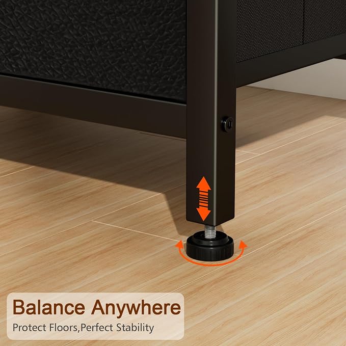 LOAKEKEL Night Stand, Small Nightstand with Charging Station - Image 8