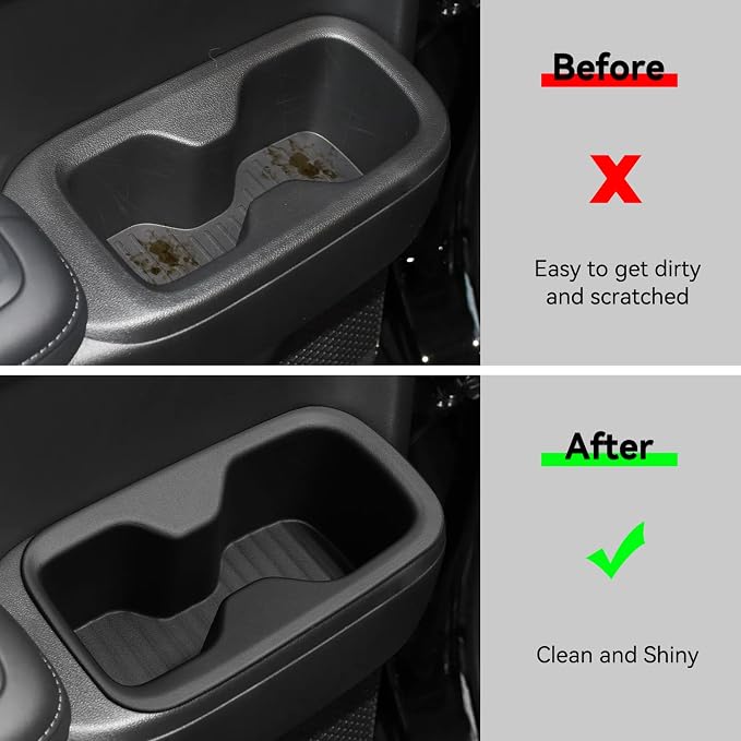 LUCKEASY 2PCS 2nd Row Door Side Cup Holder for Hyundai Santa Fe 2024-2026 - Image 4