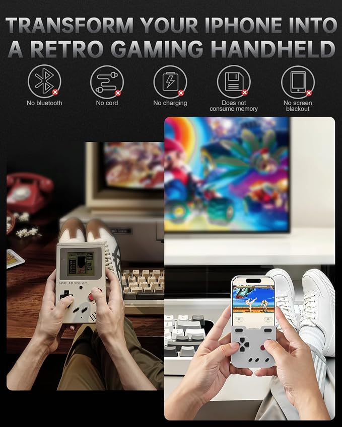 GameBaby for iPhone 17 Pro Case, Handheld Retro Gaming Console Style - Image 2