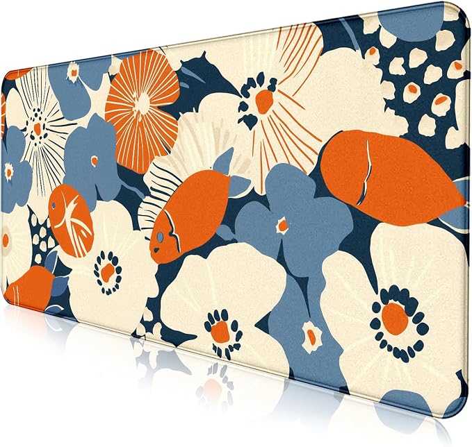 Ladies' Office Desk Cute Petal Keyboard Accessories Game Extended Mouse Pad | Large Extended Mouse Pad; Full Desk Coverage; Waterproof Coating; Stable Anti-Slide Base For Gaming, Office, Study Daily Use by LQFIWSS