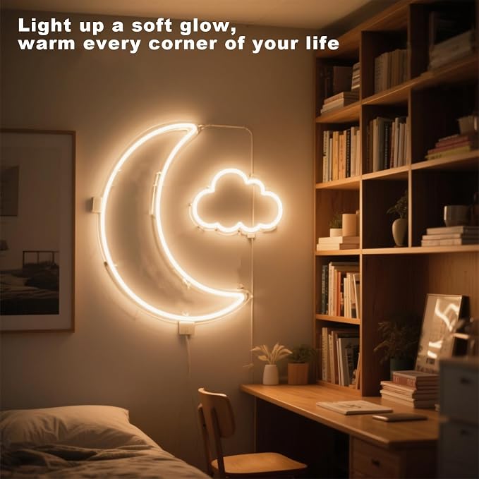 6.6FT Warm Neon Light Strip, 5V USB White Led Strip Lights with Touch Controller, Flexible Neon Rope Light for Bedroom, Party, Home Decor, Poster Lights - Image 2