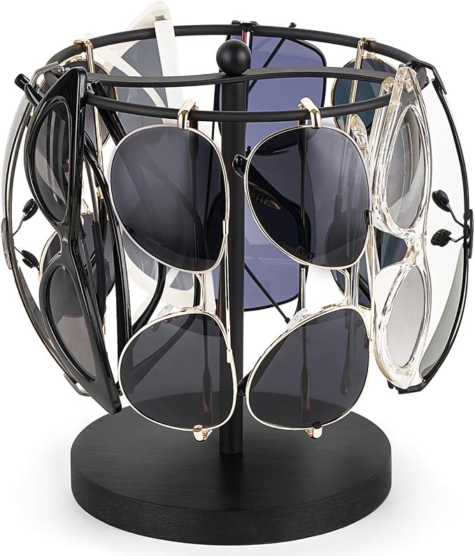 Mkono Sunglasses Organizer, Metal Glass Holder Storage Stand Display 1 Pack - Image 6