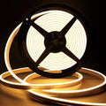 Lamomo LED Neon Lights, 12V Warm White Dimmable LED Strip Lights, 16.4ft/5m Waterproof LED Neon Rope Lights, Silicone 3000K Neon LED Strip for Bedroom Indoor Home Decor (Power Adapter Included) by Lamomo