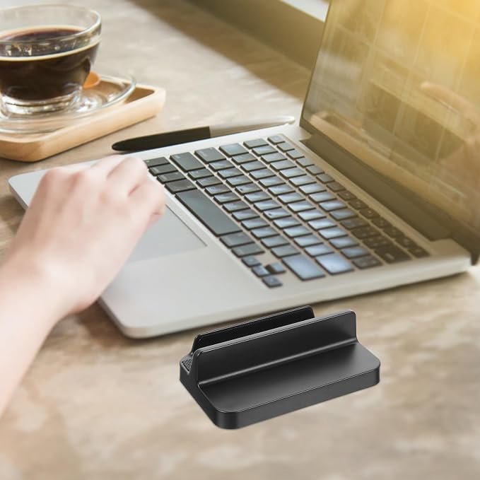 Portable Phone Stand and Game Console Holder, Black Multi-Function Desktop Rack for Home Use, Compact Phone Support for Cellphones and Handheld Gaming Devices - Image 5