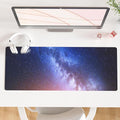 QiyI PU Leather Large Mouse Pad, Office Decor, 31.5" x 11.8", Blue Galaxy | Desk Décor Accessories, Extended Size, Waterproof & Easy to Clean, Smooth Surface, Non Slip Desk Organization by QIYI