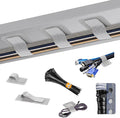Under-Desk Cable Management Kit: 20 Adhesive & 100 Zip Ties (Grey) by Unknown