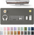 YSAGi Desk Protector&Blotter, Non-Slip Waterproof Leather Mouse Pad | Shields Scratches, Stains, Spills, Heat & Scuffs; Suede Non-Slip; Easy-Clean; Comfy Writing/Typing, 31.5" x 15.8",Dark Grey by YSAGi