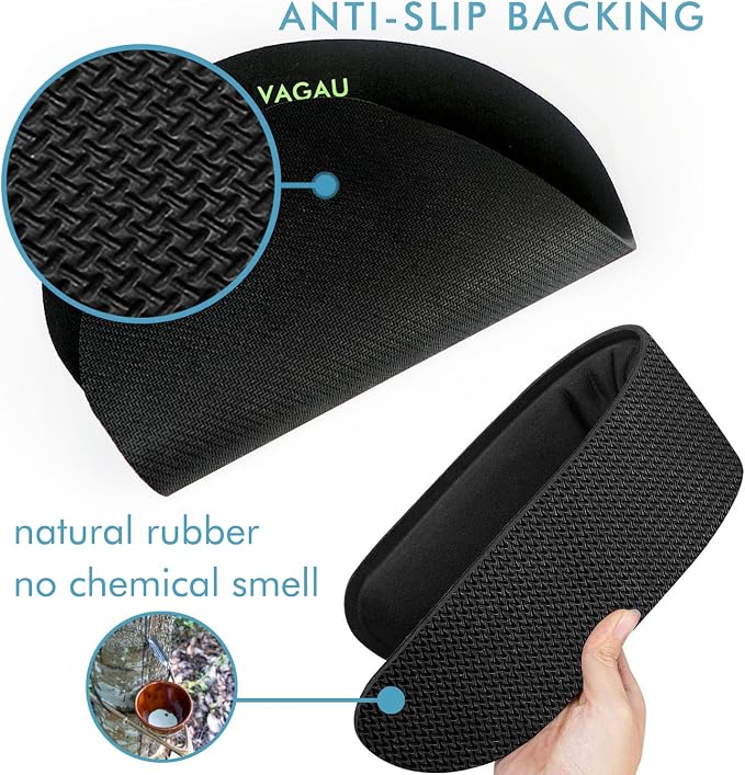 VAGAU Premium Keyboard Wrist Rest and Mouse Pad Wrist Support for 2 Pack | Ergonomic Memory Foam Set for Office, Laptop, Mac, Computer and Gaming, Comfortable Typing &Wrist Pain Relief - Image 5
