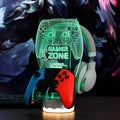 YuanDian Light up Headphone Controller Holder, 16 Colors 3D LED Lights Gamepad Headset Stand, Game Controller Hanger for All Universal Gaming PC Accessories by YuanDian