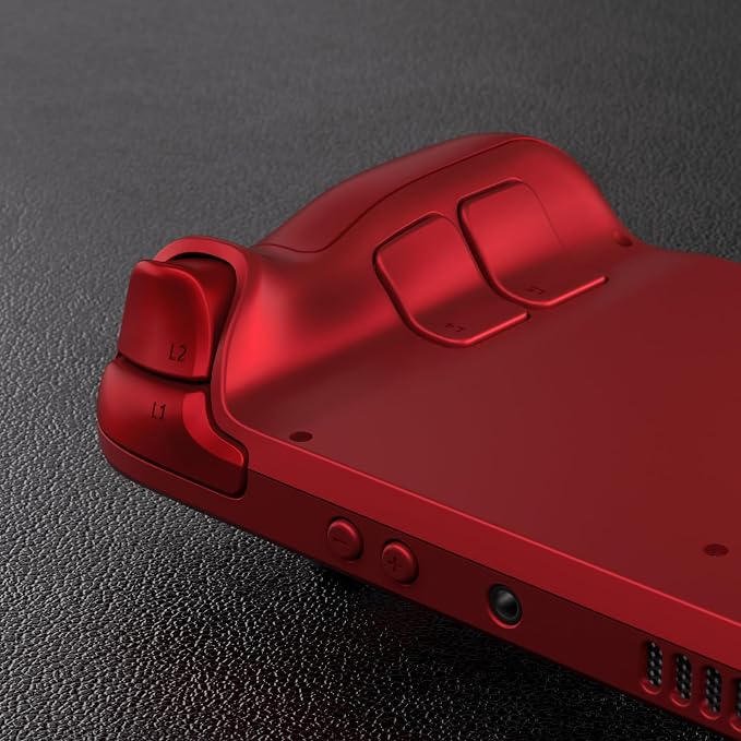 eXtremeRate DIY Full Set Shell with Buttons for Steam Deck LCD, Custom Faceplate Back Plate Replacement Shell for Steam Deck LCD - Scarlet Red [Console NOT Included] - Image 7