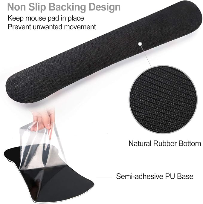 ToLuLu Keyboard Wrist Rest Pad Ergonomic Mouse Pad Set, Mouse Pad for Computer Laptop, Non Slip Mousepad Keyboard Wrist Support with Raised Memory Foam for Easy Typing Pain Relief, Cool World Map - Image 5