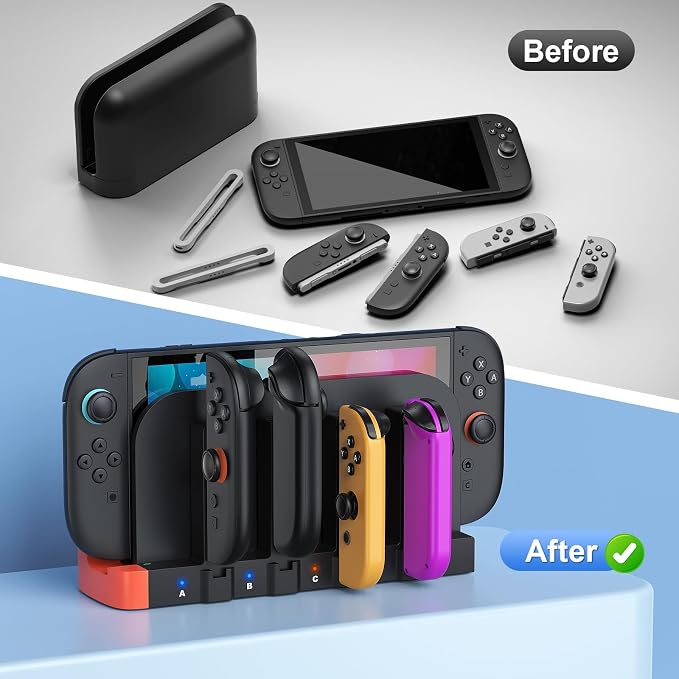 [Switch 2/1 Controller Charger Dock] for Nintendo Switch 2 2025 for Joycons - Image 7