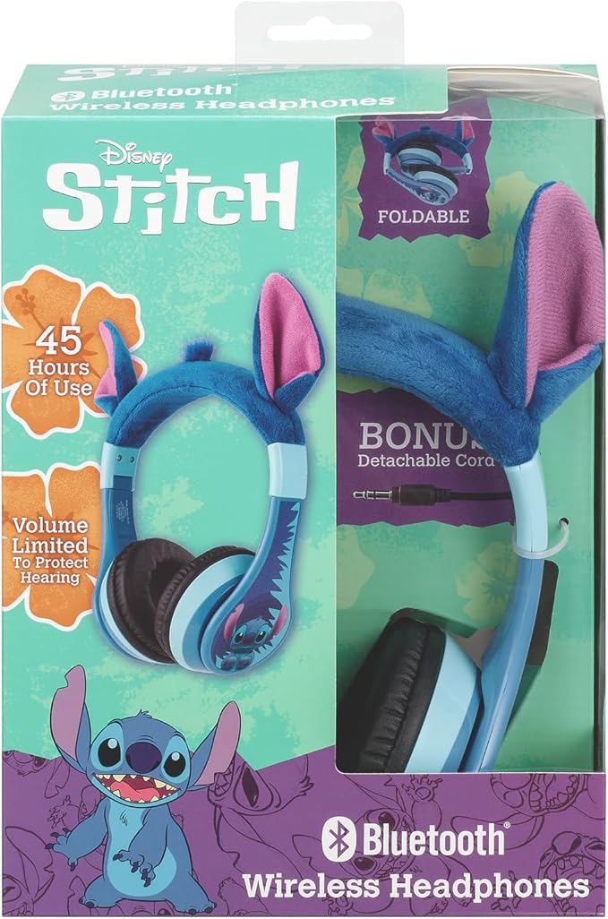 Disney Stitch Bluetooth Headphones for Kids, Wireless Headphones for School - Image 9