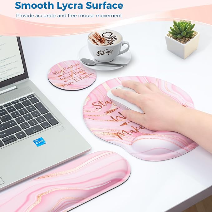 Mouse Pad and Keyboard Wrist Rest Support,Ergonomic Mouse Pad Set - Image 3