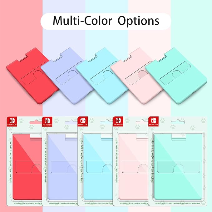 Stand Compatible with Nintendo Switch, Adjustable Switch Playstand, Foldable Phone Stand for Desk, Compact & Portable Switch Holder Accessories (Purple) - Image 5