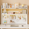 Clamp On Desks Organizer Shelf With Privacy Panel 23.6/31.5/39.3in Desk Extender Pegboard Workstation Desk- Pegboard With 20 Accessories For Gaming & Home Table(White,80cm/31.5in) by MMLeYN