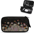 Boho Flower Print Electronic Organizer Travel Universal Accessories Storage Bag Portable for Hard Drives, Cables, Memory Sticks, Charger, Phone, USB, SD Cards by Unknown