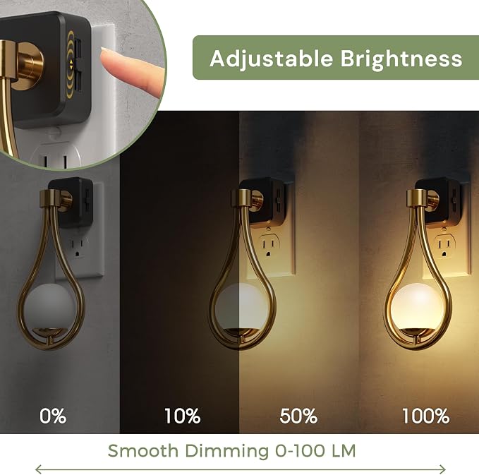 L LOHAS LED Night Lights Plug Into Wall 2 Pack, Dusk to Dawn Sensor - Image 3