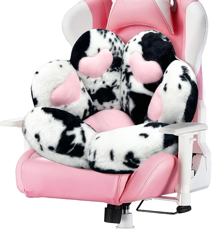 MOONBEEKI Cat Paw Cushion Chair Comfy Kawaii Plush Seat Cushions | Chair Cushion Pillow for Gamer 28"x 24" Cozy Floor Cute Girl Worker Gift, Dining Room Bedroom Decorate, Milk cow by MOONBEEKI
