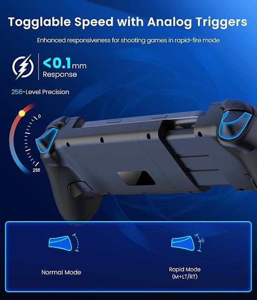 Mocagen Swicth Controllers for Nintendo Switch 2/1/Oled/iPhone/Android Handheld Gaming with Hall Effect Joysticks & Triggers, RGB Light, Programmable, Turbo, Mac Game - Image 2