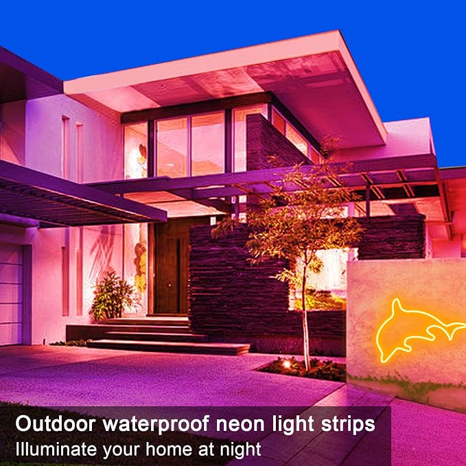 segrass LED neon Lights Strip 132FT,DC 24V RGB LED neon Light Strip APP Remote Controls Control Waterproof Flexible Neon LED Rope Lights for Bedroom,Playroom,Outdoors Decor（2 Rolls of 66ft） - Image 5