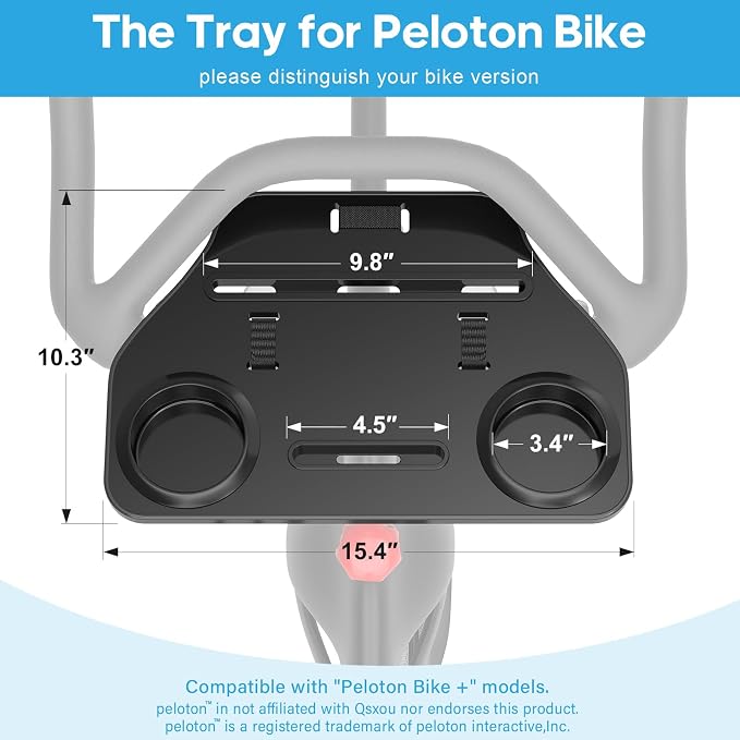 Desk Attachment for Peloton Bike+（Not Bike）, Tray Holder for Phone, Cup, Tablet, Ergonomic Platform Tray（Black） - Image 6