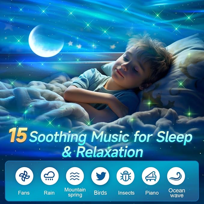 Staryou Galaxy Projector Northern Lights Projector with Bluetooth Speaker - Image 7