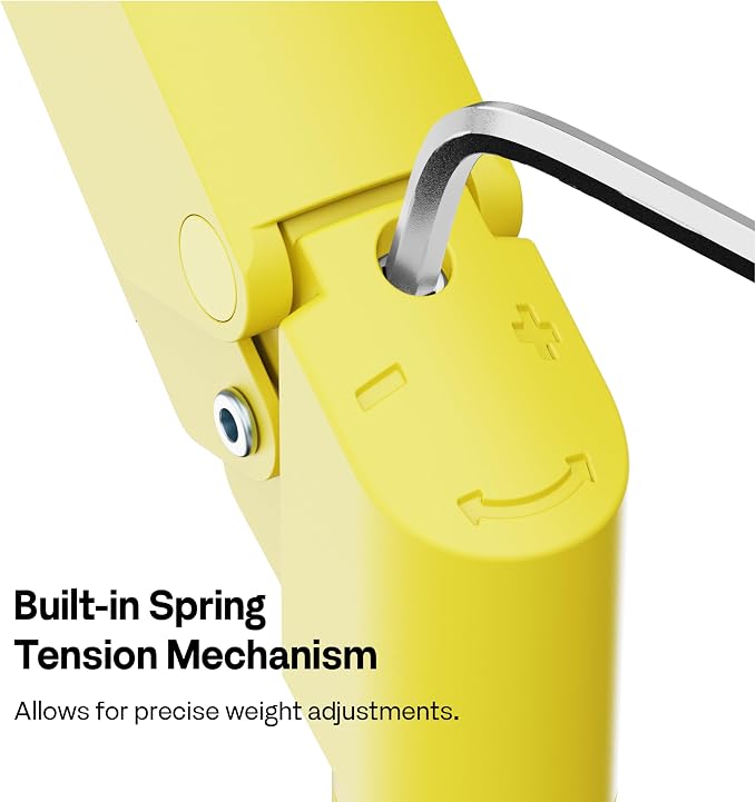 Pixio PS1S Wave Yellow Single Monitor Arm Stand Desk Mount - Fits up to 32 inches Monitors and up to 19.8lbs. VESA Compatibility and Integrated Cable Management - Image 3
