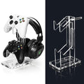 OAPRIRE Acrylic Game Controller Stand for Desk, 2 Tier, Stabilized Base | Controller and Headset Stand, Gamer Gift for PS5 PS4 Xbox Controllers, Desk Accessories, Quick Desk Tidy In Seconds, Clear by OAPRIRE