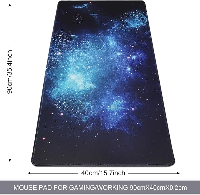 XXL Gaming Mouse Pad 35.4x15.7 Professional Large Mouse Pad & Computer Game Mouse Mat-90x40 Spacebluedot - Image 2