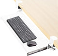VIVO Large Clamp-on Computer Keyboard and Mouse Under Desk Slider Tray, 27 x 11 inch Pull Out Platform Drawer, White, MOUNT-KB05W by Unknown