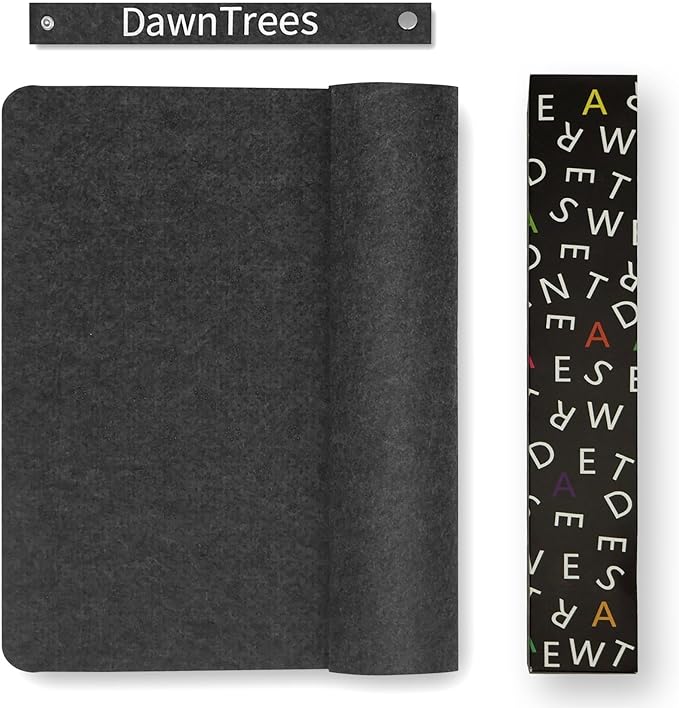 DAWNTREES Large Felt Desk Mat, 47.2"x 23.6", Desk Pad for Office and Home | Non-Slip 120x60cm Full Table Mouse Pad,Keyboard Mat for Desk,Desktop Protection (Dark Gray) - Image 7