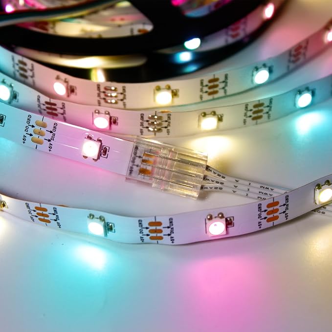 RGBZONE 3 Pin 8mm LED Connector Kit with 10pcs LED Connectors and 32.8ft 3 Pin Extension Wire for 8mm IP20 IP65 SMD 5050 Dream Color LED Strip Lights WS2811 WS2812B - Image 8