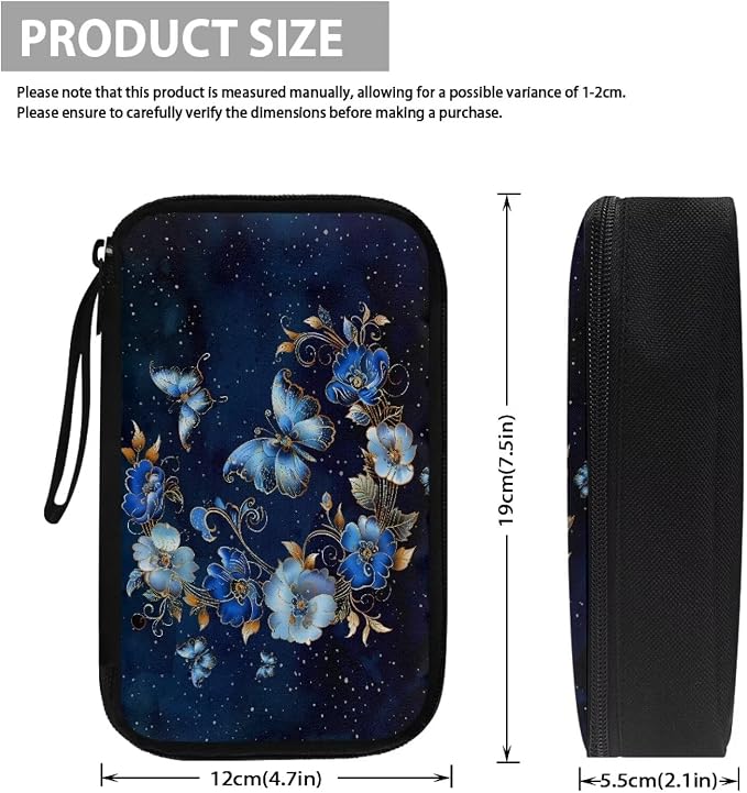 Floral Moon Butterfly Print Electronics Organizer, Travel Cable Organizer Bag, Portable Cord & Charger Storage, Compact Tech Bag & Case - Image 5