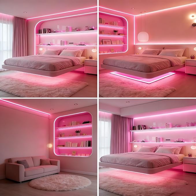 Ultra-Narrow 3mm USB COB LED Strip Lights Self-Adhesive, for Kitchen Cabinets, Bedroom, Gaming Desk (Pink, 3ft) - Image 7