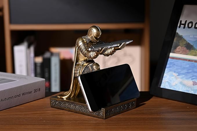 Windbreaker Soldier Knight Pen Holder Personalized Desk Accessory Bronze - Image 3