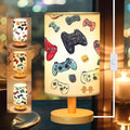Video Game Table Lamp for Boys Room, Gifts for Boys - 3 Colors Dimmable Bedside Lamps for Bedroom Nightstand Night Light Gaming Room Decor for Gamer Boys Girls, Desk Reading Lamp for Office (White) by Unknown