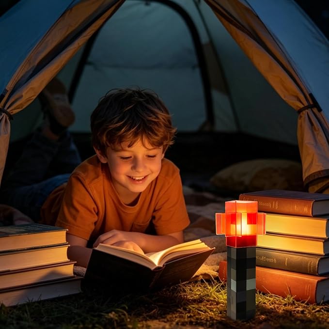 7-Color Wall Torch Lamp for Boys, Handheld Night Light for Room Decor - Image 6