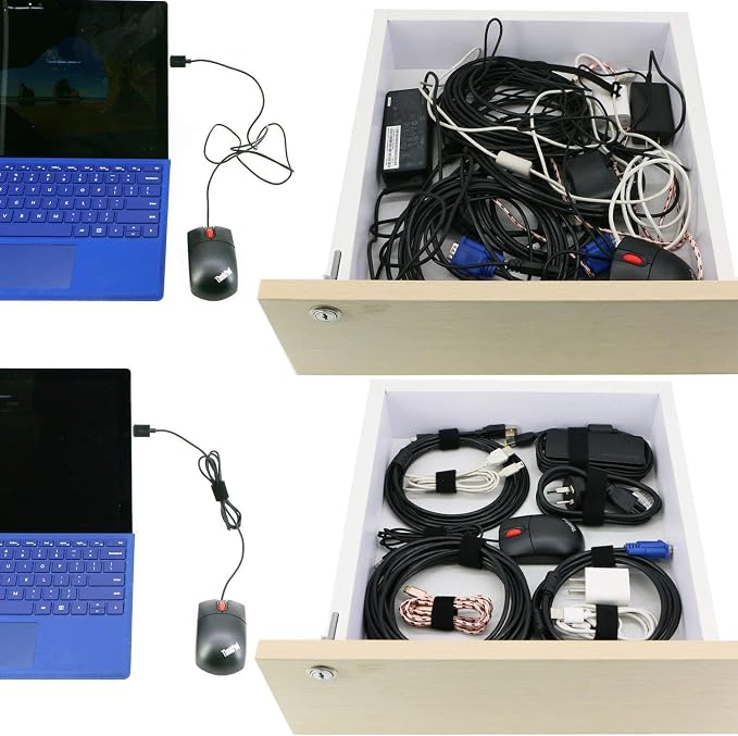 50pcs Cable Ties Reusable Fastening Wire Organizer Cord Rope Holder 7 Inch (Black) - Image 3