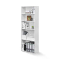 FURINNO Wright 5-Shelf Bookcase, Soft White by Furinno-FitsYourSpaceFitsYourBudget