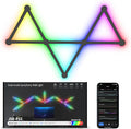 Smart Wall Light Lines, WiFi RGB LED Light Bars, 16M+ Color Dimmable Music Sync DIY Home Decor Light Bars for Gaming Party Streaming Lovers, Work with Alexa & Google Assistant (9 Lines,Black) by KOBAIBANlightshineyoulife