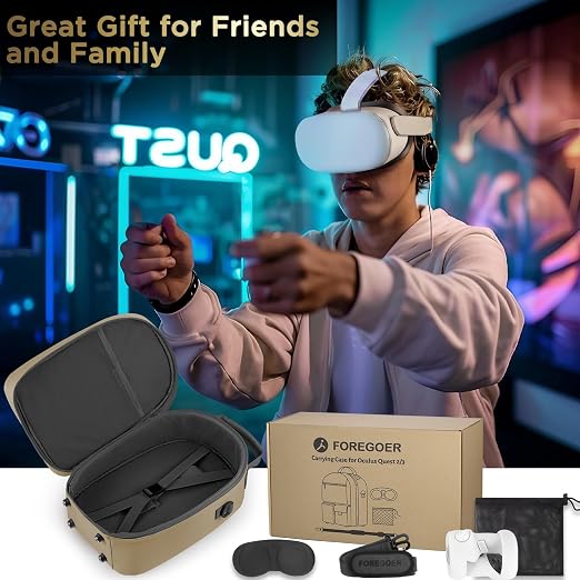 FOREGOER Carrying Case for Meta Quest 3/Quest 3S/Oculus Quest 2, Hard Travel Storage Case Compatible with Meta Oculus Quest 2 Headset, Quest Pro and Accessories, VR All-in-One Gaming Headset - Image 6