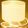 Lamomo LED Rope Lights, 100Ft Warm White Dimmable LED Strip Lights, 24V Waterproof Flexible LED Light Strip, Cuttable Silicone 3000K Neon Lights for Bedroom Indoor Outdoor Decor by Lamomo