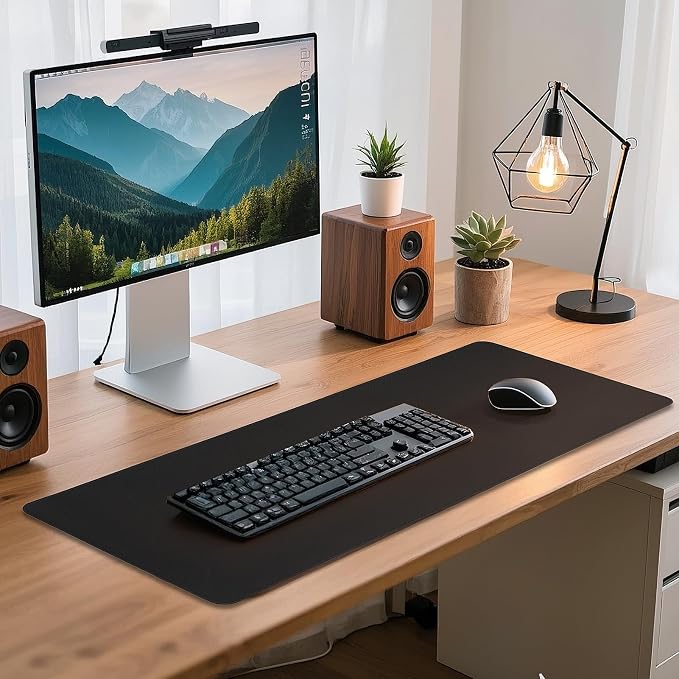 Mouse Pad Gaming - Desk Mat for Keyboard and Mouse - Black Large Mouse Pad for Desk, Mousepad (31.5 x 11.8inch) with Non-Slip Base, Desks Pad Mat for Gaming, Office and Home - Image 7