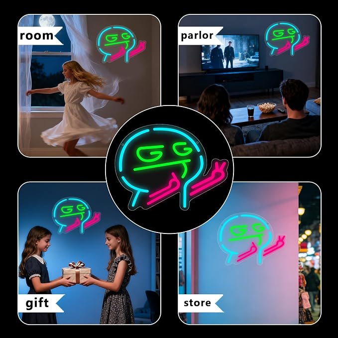 Gaming Neon Sign,Gamer Neon Signs for Game Room Decor,Good Game Neon Sign for Gaming Wall Decor,Game Victory Led Lights,GG Stickman Neon Signs for Teen Boys Room Decor Gifts,Gamer Gifts - Image 3
