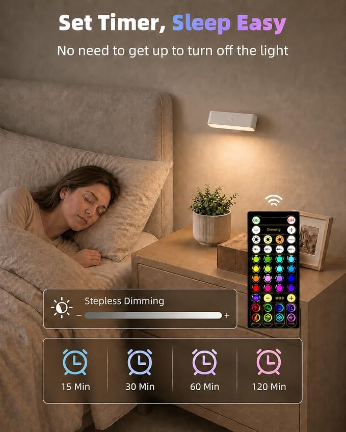 EZVALO Wireless RGB Light Bars, Rechargeable LED Mood Lights with Remote - Image 7
